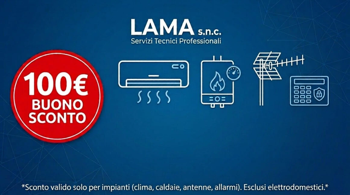 Sconto di 100 euro su impianti